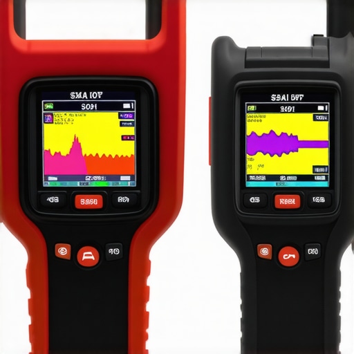 Technicians using infrared thermography and IoT sensors for HVAC diagnostics