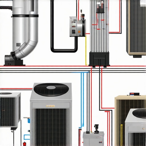 Illustration of interconnected HVAC components and their relationships