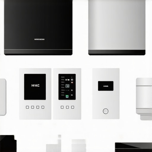 Modern HVAC control panel with IoT sensors and digital diagnostics.