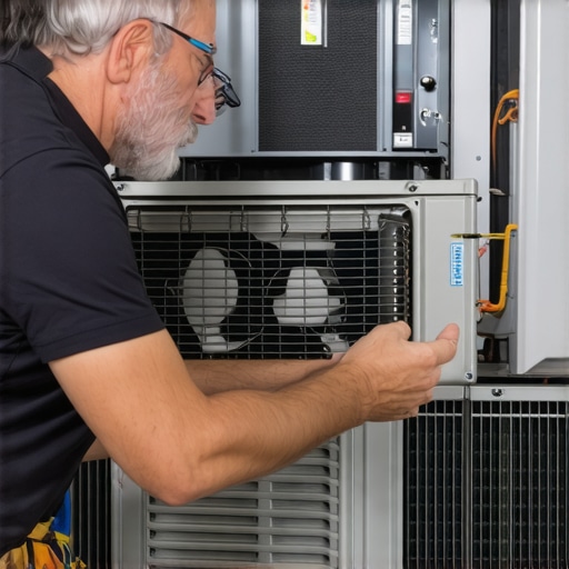 Homeowner and technician discussing HVAC system during inspection